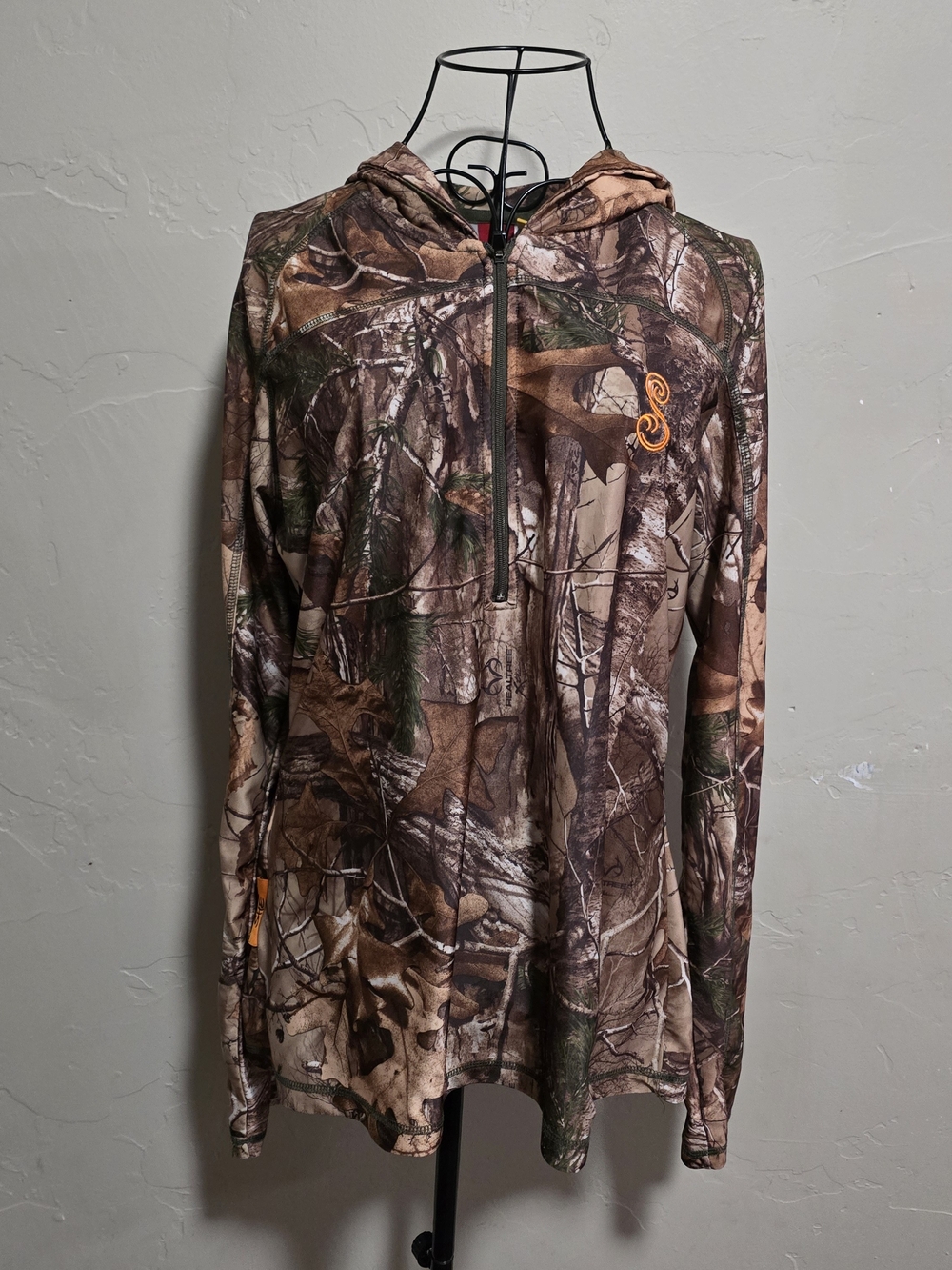 SHE Outdoor Realtree Camouflage Hooded Hunting Pullover Jacket - Brown/Green